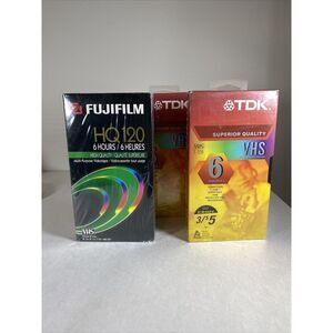 2 TDK 6 Hour Vhs 1 Fujifilm Hq 120‎ 6 Hour High Quality VIdeotape New & Sealed